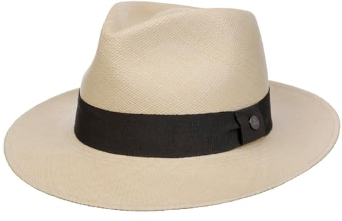 Lierys Vendello Bogart Panama Straw Fedora UV Protection 50+ Grade 3 Unisex Summer