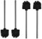 BRISKORE 4 Stück Klobürste Schwarz, Hochwertige Toilettenbürste mit Edelstahlstiel, WC Bürste mit Hochdichtem Bürstenkopf, Toilet Brush mit Abnehmbarer Bürstenkopf die Perfekt zu Ihrer Toilette Passen