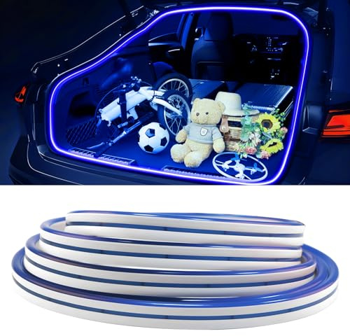 KaiDengZhe Auto LED Striscia di Luce per il Tronco, Striscia LED Flessibile e Tagliabile per Bagagliaio Impermeabile Universale per Auto SUV Camion (Blu, 2 m/79 in)