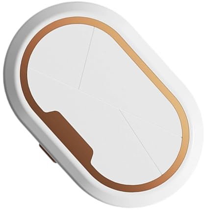 XUQEAYWD Máquina Limpiadora de Lentes de Contacto, con 3 Ajustes de Temporizador, Limpiador Ultrasónico de Lentes Recargable y Totalmente Automático con Espejo, para Hombres Mujeres Estudiantes