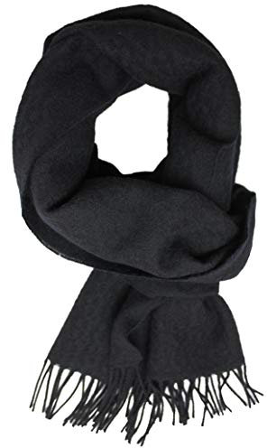 Rotfuchs Herrenschal Wollschal Winterschal Warm Uni modisch schwarz Wolle 176 x 37 cm Made in Germany R-740