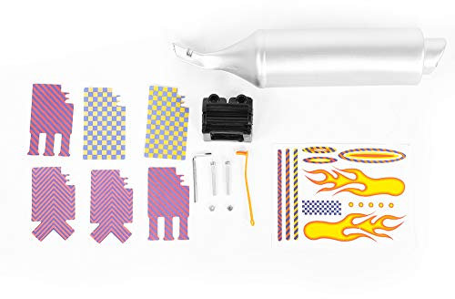 Bike Turbo Pipe, avgassystem av plast, cykel, spoke, ljudtillverkare med kortbeslag och verktyg för 16–22 tums cyklar, Small, Modern