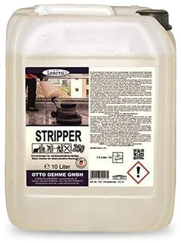 Lorito Stripper Grundreiniger Boden Fliesen Holz Parkett, 10 Liter Konzentrat, Reinigungsmittel für Bodenbeläge Linoleum Gummi, Bodenreiniger für Grundreinigung