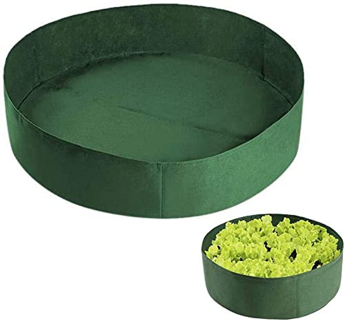 Yeehliny Pflanztasche aus Vliesstoff, Kartoffel Pflanzsack, Atmungsaktiv Pflanzensack Pflanzentasche Hochbeet, Rund Pflanzen Tasche für Outdoor-Pflanzen, Gemüse, Blumen (Grün-50 * 20cm)