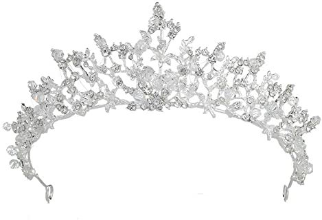 krone brautkrone Diadem Kristall geburtstag tiara haarschmuck frau mädchen haarschmuck junggesellinnenabschied prinzessin kostüm haarschmuck hochzeit braut geschenk Weihnachten Abschlussball