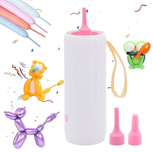 OBEST Elektrische Luftballonpumpe, Ballonpumpe Elektrisch, Tragbare Luftballon Pumpe, Luftballon Aufblasgerät für Party Hochzeit Geburtstag und Festivaldekoration