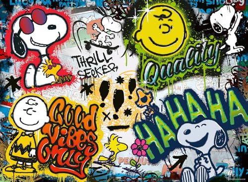 Ravensburger Puzzle 12000389 - Peanuts Graffiti - 500 Teile Snoopy Puzzle für Erwachsene und Kinder ab 12 Jahren