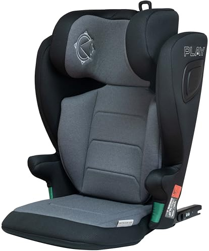Silla de coche Play Protector I-size grupo 2/3, con isofix. Para niños de 3 a 12 años. (Negro-Gris)