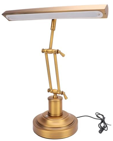 VELATEMOR Lampada da Scrivania a LED per Pianoforte, 3 modalità di Illuminazione con Regolazione Continua della luminosità, Lampada a LED Moderna da 12 W per Ufficio (Spina europea)
