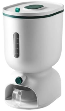 Flingdispenser Ris Risdispenser Rislagringsbehållare Presstyp Rishinkvisualisering Push Rishinkbehållare Livsmedelsdispenser(Grün)