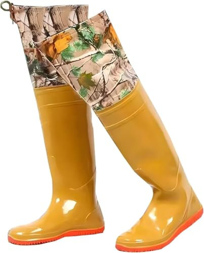 WXF86djl Unterwasser Watstiefel for Damen und Herren, leichte, wasserdichte PVC-Watstiefel for Angeln, bequemer, Flexibler Stiefelfuß(8)