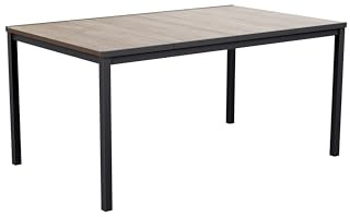 Keter Porto Outdoor Dining Table | Seats 6 People | 160cm Length | Signature Wood-Look Finish | Weatherproof & Durable Steel Frame | Low Maintenance | Pairs Chairs