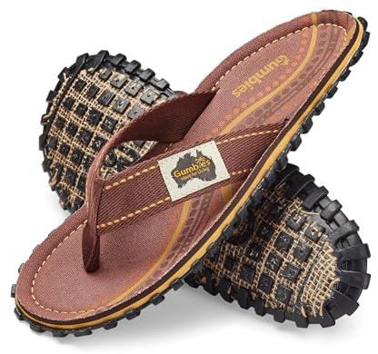 Gumbies Islander Tongs | Tongs classiques unisexes en toile avec semelle extérieure en caoutchouc recyclé et semelle intérieure en coton | Profilées, légères et confortables au quotidien | Aboriginal
