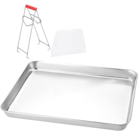 Alipis Teglia Da Forno Rettangolare in Acciaio Inossidabile Per Cuocere Arrostire e Servire Cibo Resistente Alla Ruggine e Facile Da Pulire Per Uso Domestico e Professionale