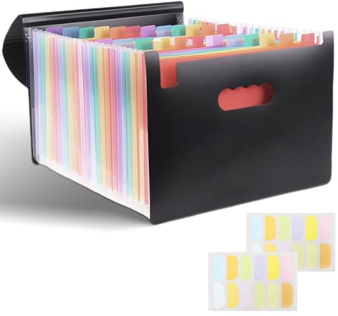 26 Pockets Folder Documents A4,32.7x23.6cm Extensible Accordion File Folder