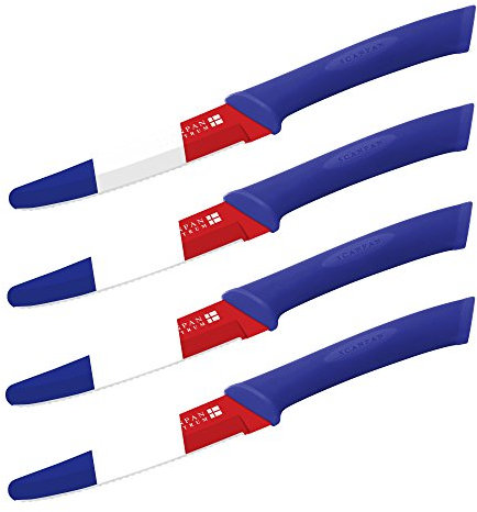 SCANPAN SC51000827 Set mit 4 Messern, Blau/Weiß/Rot