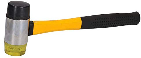 Double Headed Face Rubber and Soft Nylon Hammer Mallet 45mm Head Width