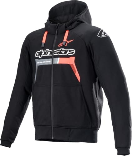 Alpinestars Chrome Ignition Chaqueta textil para motocicleta (Black/Red,XL)