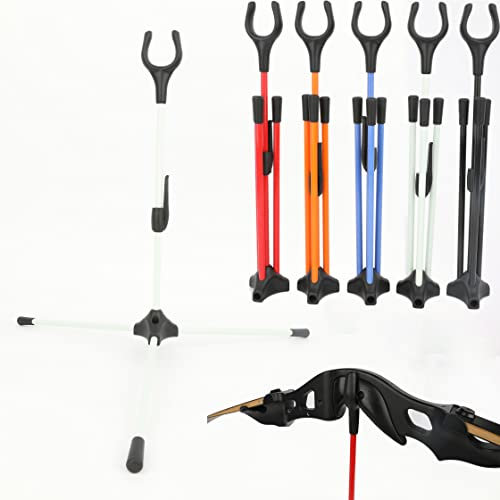 wolfman Bogenschießen Bogenständer Halter Recurve Bogenständer Tragbarer Faltbarer Bogenständer für den Zielschießstand (Weiß)