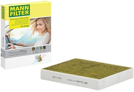MANN-FILTER FP28009 Luftfilter | För bilar, damm- och pollenfiltrering, lukt- och gasreducering, originalkvalitet