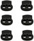 Bouchon de Cordon, 6 Pièces Serrure de Cordon en Plastique, Ajusteur de Cordon Élastique, Serrure De Corde Double Trou, pour Fixer Lacets, Cordons de Serrage