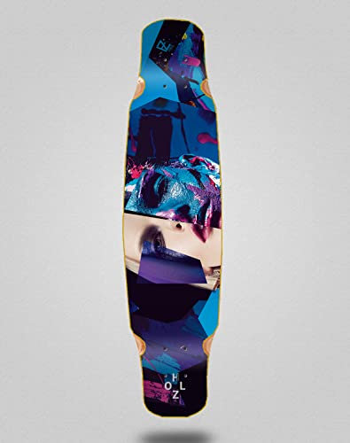 Glutier Holz Skateboard Longboard Deck Mix Bamboo 46x9 Paint Mosaic Nastia