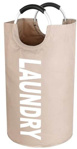 Ceste per la Biancheria, 90L Grandi Cesta del Bucato, Cesto portabiancheria pieghevole, Cesto per il Bucato in Tessuto Oxford, Ceste Cesta Bucato Sporco per biancheria, vestiti, coperte, cuscini-Khaki