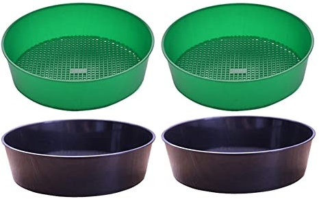 Qarmijaer Garden Sieve Garden Planting Filter Soil Sieve Compost Sieve 4 Pack Rock Garden Sieve Sand Sieve Set