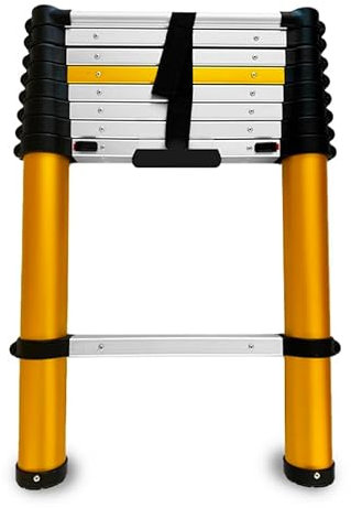 Drabest - Max - Échelle Télescopique - Échelle Pliante Polyvalente en Aluminium - Charge Maximale 150 kg - Extensible - 9 Marches - 0,49x2,63x0,1 m