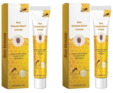 Tag Recede Pommade, Bee Venom Crème Venin D'abeille, Pommade pour L'élimination des Verrues et des étiquettes du Bee Venom, Adapté à Tous les Types de Peau (A-2pcs)
