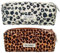 GmwyCzV 2 Stück Pencil Case Cord-Stoff, Waschbar Stiftemäppchen, Tragbares Federmäppchen mit Praktischem Reißverschluss, Aesthetic Federmäppchen, für Teenager Männer Und Frauen(Braun+Gebrochenes Weiß)