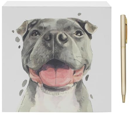 Lesser & Pavey Staffie Memo Block Robert James Hull for Home & Office | Stylish Notepads & Writing Pads For Daily Use | Compact Note pad & Memo Pads for Daily Notes & Reminders