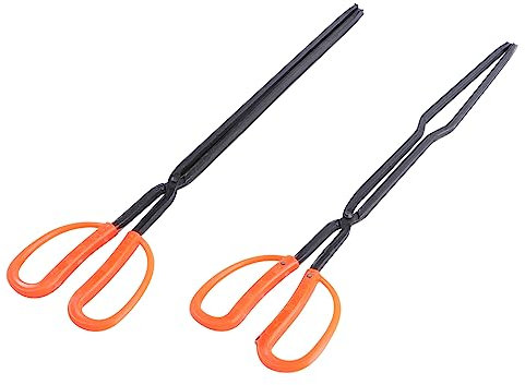 Mikikit 2pièces Pince à Barbecue Multifonctionnelle avec Poignée pour Grilling Et Ramassage Déchets Plein Air