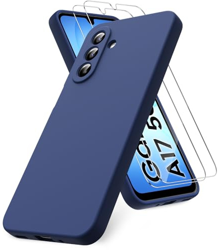 Vansdon Coque Compatible avec Samsung Galaxy A17 4G/5G, Bleu Nuit