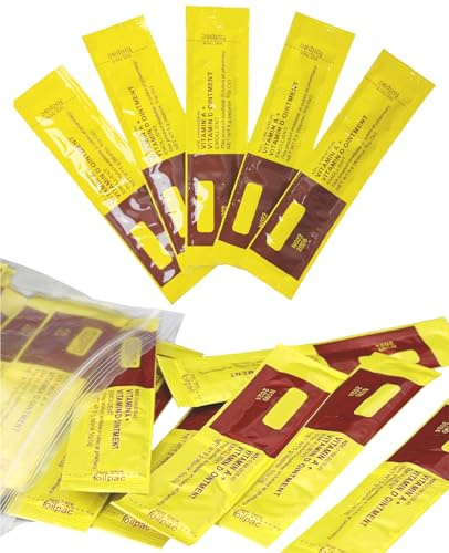 SEESUNO 130 Pcs Vitamin a and D Ointment for Makeup and Tattooing Supplies (Yellow)