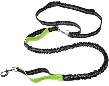 KIXZSAZ Dog Leash Reflective Strip Hands-Free Adjustable Belt Dog Leash With Adjustable Waist Belt Jogging Stylish
