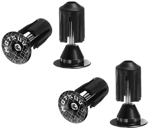 QUARKZMAN 2 Pares De Tapones Para Manillar De Aluminio Tapones Para Extremos De Manillar Para Bicicleta 0.7oz Bloqueo De Expansión Para MTB De Ruta BMX Bicicleta Negro
