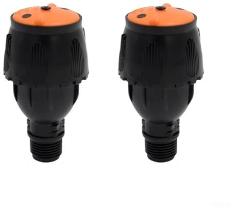 Set di 2 irrigatori rotanti da giardino, con rotazione completa di 360 gradi, portata 550 litri all'ora e raccordo filettato maschio da 1/2 pollice (rosso 550 LH)