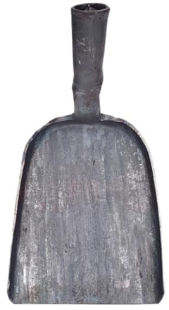 BESTonZON Pala para carbón de barbacoa, pala para cenizas de carbón, acero, ligera y ergonómica, para barbacoas al aire libre y estufas de leña