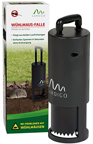 GARDIGO® Piège à Campagnols I Piège à Taupes Réutilisable I Piège à Déclenchement Professionnel I Protection Contre Mulots, Rats et Autres Rongeurs I Protégez Votre Champ, Jardin, des Rongeurs.