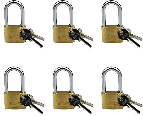 6er Set Vorhängeschlösser 40mm Bügelschloss Kofferschloss gr.Bügel Kellerschloss
