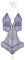 Bracli 2052 Perlenbody SYDNEY (zweireihig) S, M, L in 4 Farben Größe L, Farbe Blau
