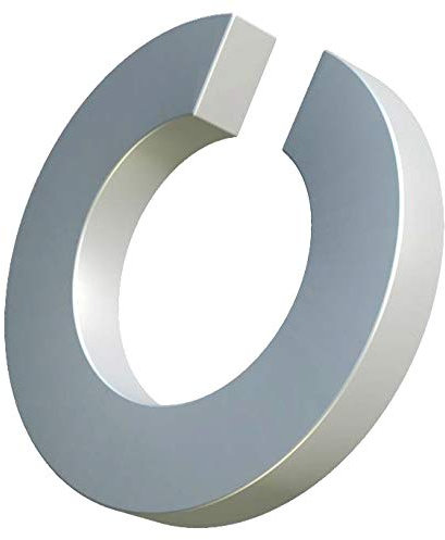 Rondelles à ressort M6, bague fendue, grower frein ressort acier zingué, rondelle à section carrée à simple bobine, bague d'étanchéité pour boulon/vis 6 mm DIN 127 (lot de 25)
