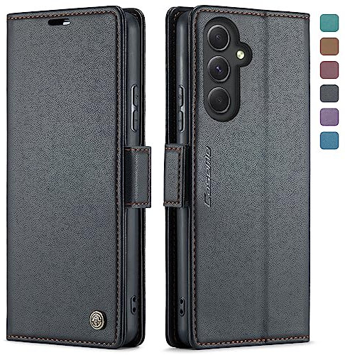 Paitech Handyhülle für Samsung Galaxy A54 5G Hülle Premium PU Leder Klappbar, Standfunktion Kartenfach Wallet Flip Case Magnet Klapphülle RFID Schutzhülle für Samsung A54 5G Stoßfeste, Schwarz
