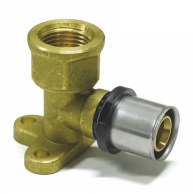 Sanpro THPRESS Pressfitting Wandwinkel - Wandscheibe IG, Größe 16x2 - Höhe 39 mm - Gewinde 1/2'