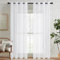 MRTREES White Sheer Curtains,Voile Net Curtains For Windows 84 Drop 2 Panels，Voile Eyelet Curtains For Bedroom Living Room Patio Door 52x84 Inch Drop 132cm x 214cm White