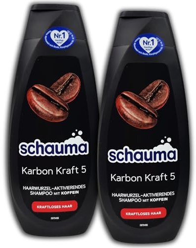 TOPDeal 2 er Pack Schauma Karbon Kraft 5 Shampoo 2 x 400 ml