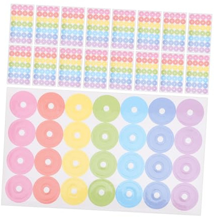 NUOBESTY Hole Punch Reinforcement Stickers 20 Sheets Adhesive Paper Hole Reinforcers for Loose-Leaf Pages Binder Pages Scrapbooks Crafts Office School Home Use