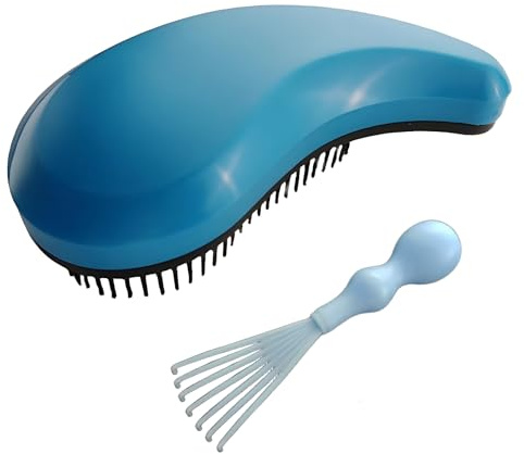MAEELOU Puppy Brush - Soft Dog Brush - Perfect for Yorkie, Shih Tzu, Maltipoo & Maltese Grooming - Gentle Hair Remover for Easy Pet Grooming at Home (Blue)