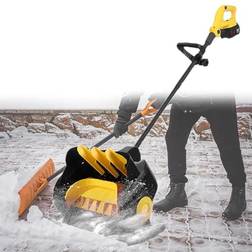 Beachtiful Spazzaneve Elettrico, Pala da Neve DC 21V, Design Migliorato, Ricaricabile Senza Fili, Leggero, Larghezza 41 cm, profondità 15 cm, Distanza di Lancio 10 m, Pala da Neve Elettrica